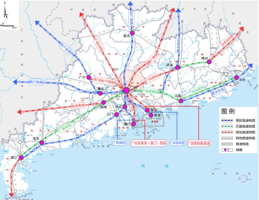 国家铁路广州地区布局方案